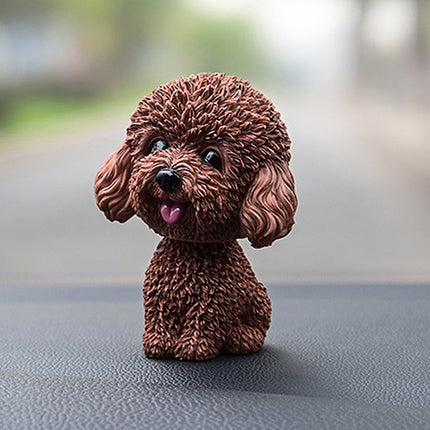 Shaking Head Dog Car Ornaments Resins Lovely Cartoon Dog New Year Gifts with Double-sided Adhesive Tape, Pomeranian Cartoon Dog, Inu Cartoon Dog, Bulldog Cartoon Dog, Husky Dog Cartoon Dog, Corgi Dog Cartoon Dog, White Teddy Cartoon Dog                ...
