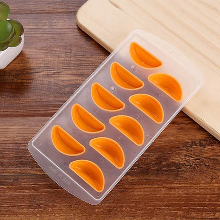 Orange Shaped Silicon Ice Cube Tray / Ice Mold Random Color, Orange Shaped