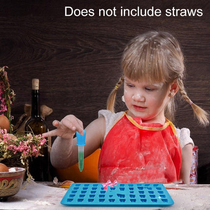 2 PCS 50 Holes Small Bear Chocolate Tray Silicone Mold Cookie Mold Candy Mold, Random Color Delivery, Size: 19*13.7*1cm, 50-Grid