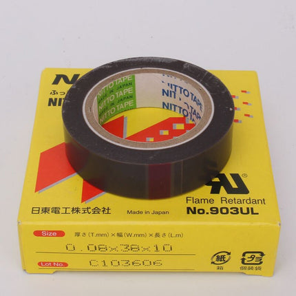 NO.903UL 0.08mm Thickness NITTO DENKO Teflon High Temperature Tape for Sealing Machine , Size: 10m x 38mm, Size: 10m x 38mm