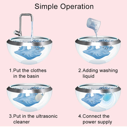 Portable Mini Ultrasonic Washing Machine Cleaner for Clothing / Vegetable / Fruit, Water Drop Style