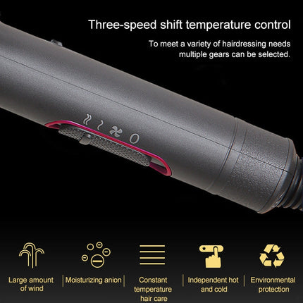 High-power Anionic Cold Hot Air Constant Temperature Hair Dryer, EU Plug, EU Plug (Red + Grey) +3