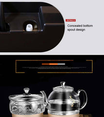 Pumping Type Automatic Add Water Full Intelligent Electric Glass Kettle Pumping Boiled Tea Stove Set