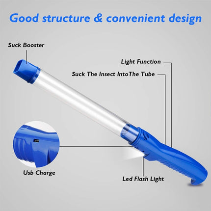 SK818 USB Charging Insects Bugs Suction Traps Electric Pest Spider Catcher with LED Light, SK818 Orange, SK818 Blue