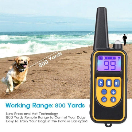 880-2 800 Yards Rechargeable Remote Control Collar Dog Training Device Anti Barking Device, 880-2 Black Black, 880-2 Black+Orange