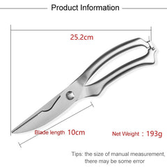 10 inch Kitchen Poultry Fish Chicken Bone Stainless Steel Cutter Cook Gadget Shear, Gift Box Package, Gift Box Package