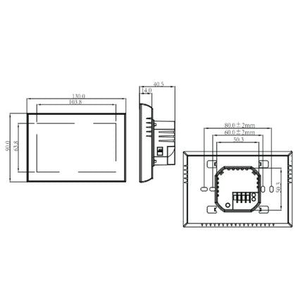 BHT-8000-GA Control Water Heating Energy-saving and Environmentally-friendly Smart Home Negative Display LCD Screen Round Room Thermostat without WiFi, without WiFi