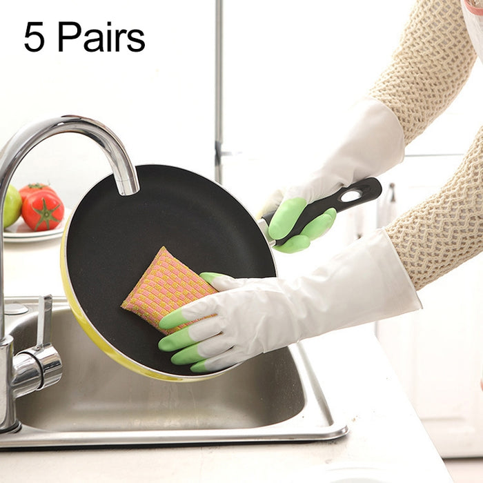 5 Pairs Sale Shark Housework Cleaning PVC Latex Gloves Waterproof Thicken Laundry Washing Gloves