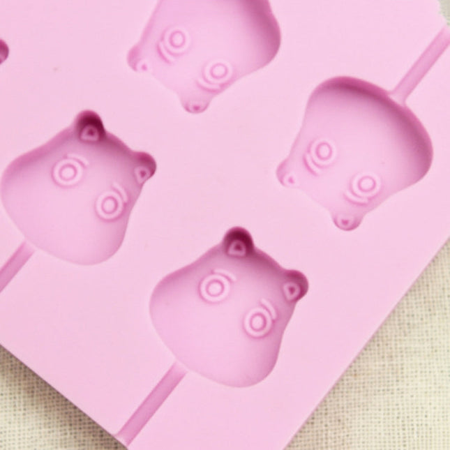 12-Capacity DIY Silicone Chocolate Molds(Lollipop Shape)