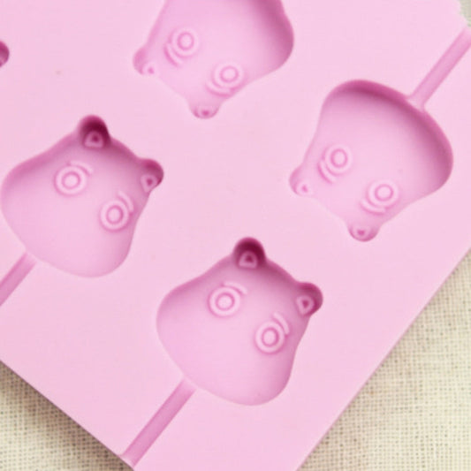 12-Capacity DIY Silicone Chocolate Molds(Lollipop Shape)