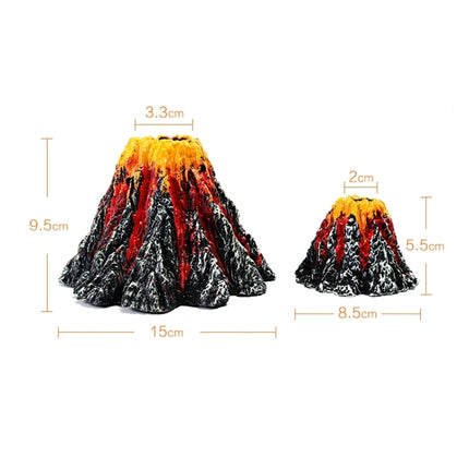 Artificial Tree Plant Grass Fish Tank Decoration Volcano Rock Landscape, Creative Rockery Resin Ornaments Aquarium Air Pump, Size: L, 15*9.5*3.3 cm, Size: L, 15*9.5*3.3 cm