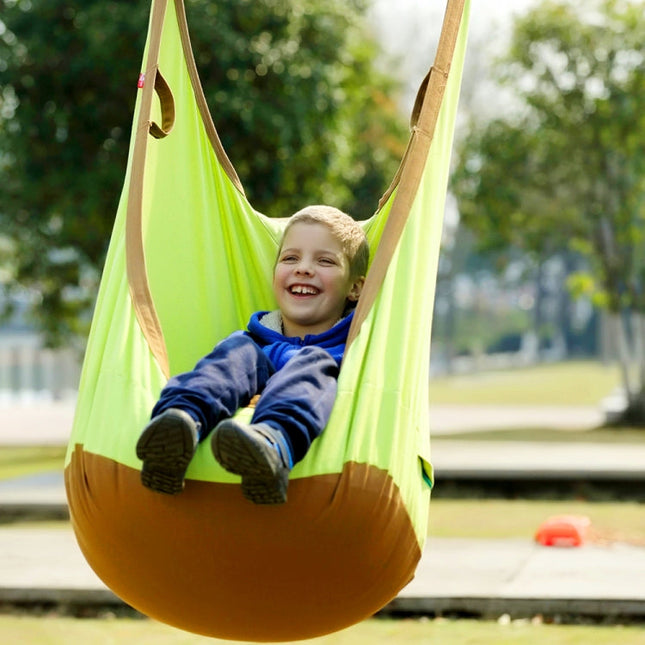 Adult and Children All-cotton Canvas Swing Outdoor Swing Frame Hanging Hammock, Size: 55*75*145cm, Random Color Delivery