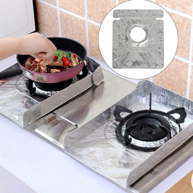 2 PCS Gas Stove Protectors Tableware Print Foil Heat-resistant Anti-Fouling Liner Cleaning Kitchen Tools Mat, HC3595A, HC3595B, HC3595C