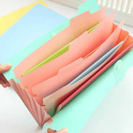 Candy Color Document Bag Multilayer 5 Into the Folder, Random Color Delivery