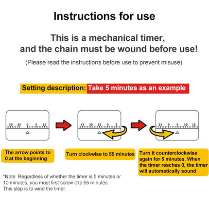 Chicken Shape 60 Minutes Mechanical Kitchen Cooking Count Down Alarm Timer Home Decorating Gadget, Random Color Delivery, RB219