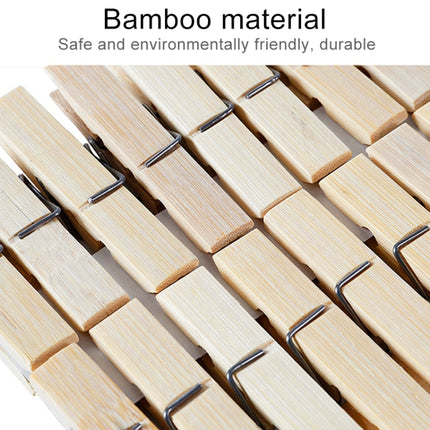 100pcs Multi-function Mini Bamboo Clothes Photo Paper Peg Clothespin Laundry Hanger Clip