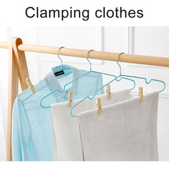 100pcs Multi-function Mini Bamboo Clothes Photo Paper Peg Clothespin Laundry Hanger Clip, Bamboo