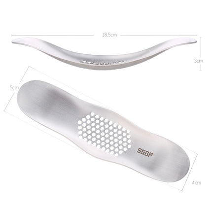 SSGP Kitchen Tool Manual 304 Stainless Steel Brushed Texture Garlic Presser, 304 Stainless Steel Garlic Crusher