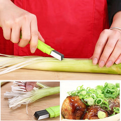 Kitchen Tool Manual Stainless Steel Filate Circle Shape Green Onion Slicer, 16x1.8cm Green