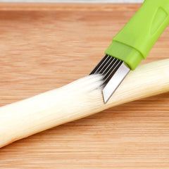 Kitchen Tool Manual Stainless Steel Filate Circle Shape Green Onion Slicer, 16x1.8cm Green