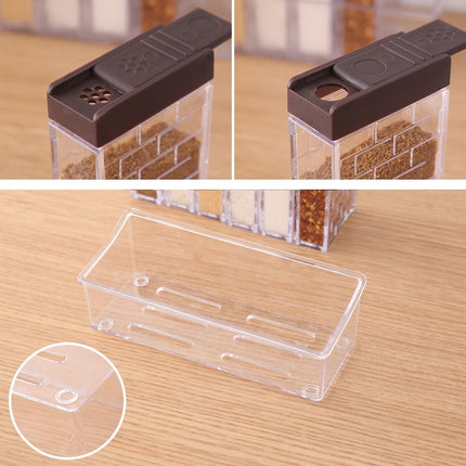 6pcs / Set Kitchen Two-way Open Seasoning Jar Condiment Bottle