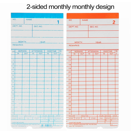 90 PCS Paper Time Card, Paper Time Card