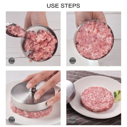 Kitchen Food Molds Stainless Steel Hamburger Meat Press Molds Tools, 1PC 10356  Stainless Steel