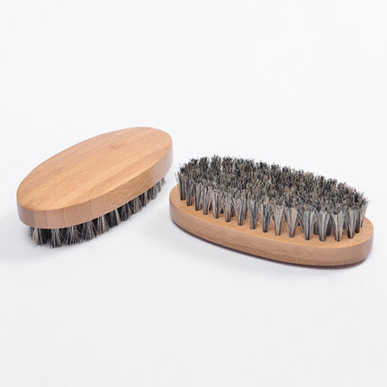 Men Beard Care Brush Hardwood Handle Wild Boar Bristle Comb