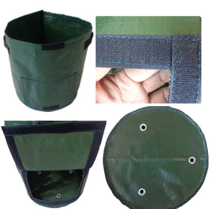 2 PCS 7 Gallons Potato Planting PE Bags Woven Fabric Bags Cultivation Garden Pots Vegetable Planting Bags Grow Bags Farm Garden Supplies, Green, Black, Orange, Yellow