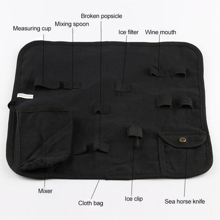 12 in 1 Stainless Steel Wine Cocktail Shaker Tools Set with Cloth Bag, Capacity: 750ml, 750ml