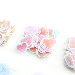 10 Packs Creative Waterproof PVC Sticker DIY Album Diary Watercolor Decorative Sticker, Random Delivery