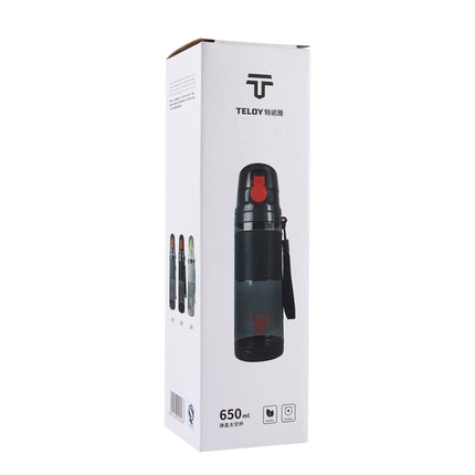 Teloy TNY-9601 650ML Portable Snap Cap Space Cup Bottle, Applicative Water Temperature: ﹣20 ~ 120 Celsius Degrees, TNY-9601 (Grey + Orange), TNY-9601 (Dark Grey + Red), TNY-9601 (Light Grey + Green)