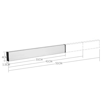 Kitchen Free Punching Wall-mounted 304 Stainless Steel Magnetic Knife Holder, Size:31x4x1.5cm, Size:31x4x1.5cm