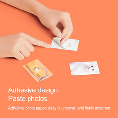 50 PCS Original Xiaomi Print Photographic Paper Paste Paper for Xiaomi Pocket Photo Printer, Pocket Photo Printer Paper