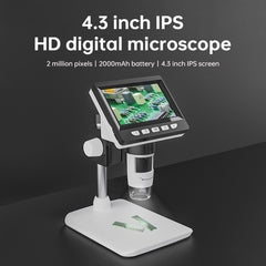 50X-1000X 1080P Portable Electronic Digital Desktop Microscope with LED Light, HC5230