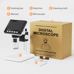 50X-1000X 1080P Portable Electronic Digital Desktop Microscope with LED Light, HC5230