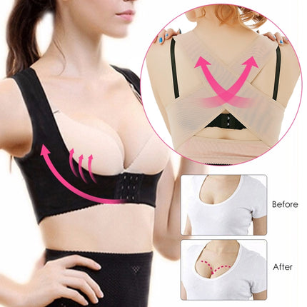 Women Ultrathin Kyphosis Correction Shoulder Support Tight-fitting Orthopedic Belt, Size:L, L