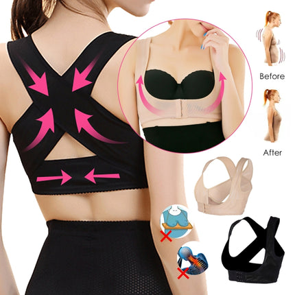 Women Ultrathin Kyphosis Correction Shoulder Support Tight-fitting Orthopedic Belt, Size:L, L