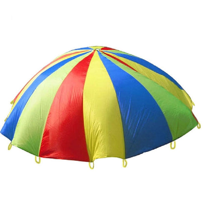 5m Children Outdoor Game Exercise Sport Toys Rainbow Umbrella Parachute Play Fun Toy with 12 Handle Straps for Families / Kindergartens / Amusement Parks, 5m  12 Handle Straps