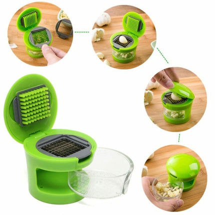 2 PCS Multi-purpose Mini Kitchen Tool Vegetable Garlic Manual Slicer Cutter Chopper Random Color Delivery, Mini Garlic Crusher