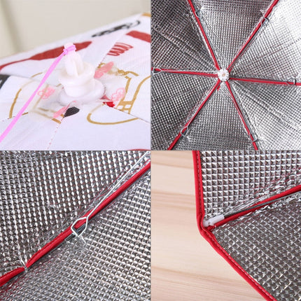 Folding Food Cover Keep Foods Warm Aluminum Foil Cover, Blue Tableware Pattern, Size: 60*60*17cm, Size: 60*60*17cm, Blue, Size: 60*60*17cm, Red, Size: 70*70*17cm, Pink, Size: 70*70*17cm, Blue, Size: 80*80*17cm, Blue, Size: 80*80*17cm, Pink�������������...