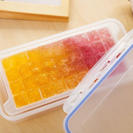 Small Square Ice Mold Trays Multi-layer Mold with Cover Ice Storage Box, 5 Layers