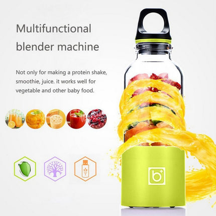 Bingo 500ml Mini Portable USB Rechargeable Electric Juicer Cup  Juicer Blender, 22000 Revolutions Per Minute, 2 Blade Head Green, 2 Blade Head Blue, 2 Blade Head Purple, 2 Blade Head Red, 2 Blade Head Pink