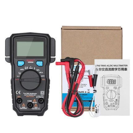 BSIDE ADM66 Handheld Household 6000 Count AC / DC Current Voltage Capacitor Automatic Range Multimeter with LCD Backlight & Card Slot Function