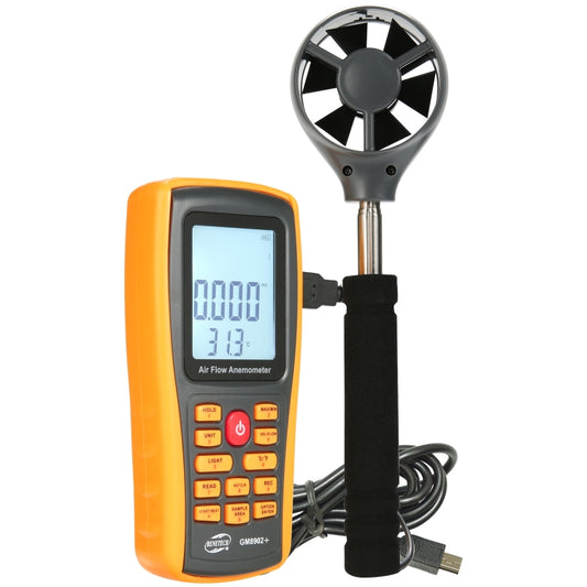 BENETECH GM8902+ LCD Display Digital Digital Anemometer Air Flow Wind Speed Scale Meter, GM8902+