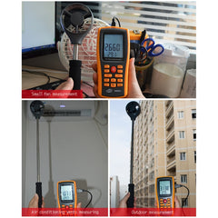 BENETECH GM8902+ LCD Display Digital Digital Anemometer Air Flow Wind Speed Scale Meter, GM8902+