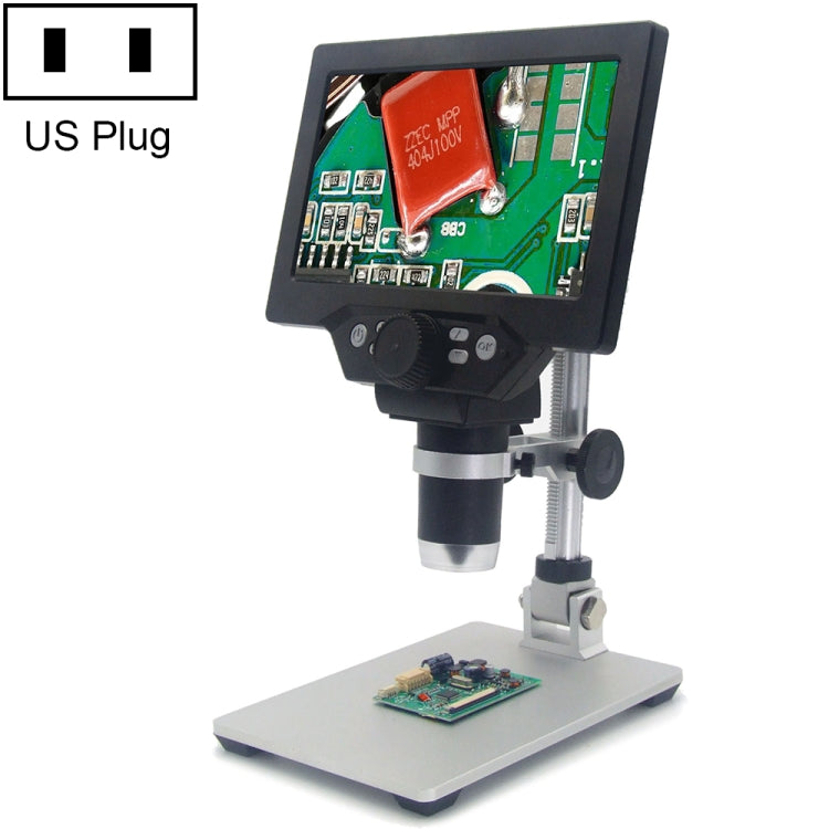 G1200 7 inch LCD Screen 1200X Portable Electronic Digital Desktop Stand Microscope, AU Plug, Lithium Battery US Plug, Lithium Battery AU Plug, Lithium Battery EU Plug, Lithium Battery UK Plug