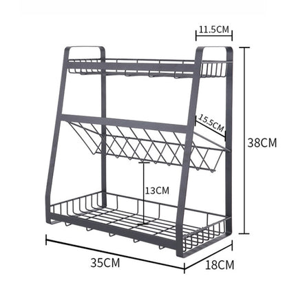 Creative Kitchen Three-layer Storage Shelf Spice Rack
