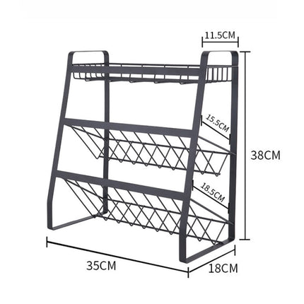 Creative Kitchen Three-layer Storage Shelf Spice Rack, 1