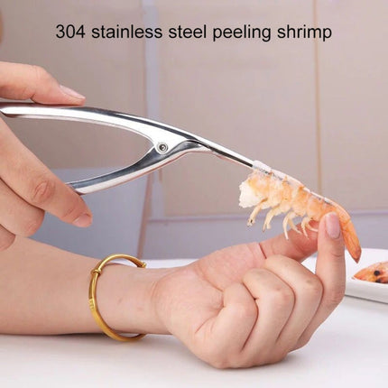 304 Stainless Steel Shrimp Shelling Tool Seafood Shell Remover Kitchen Gadgets